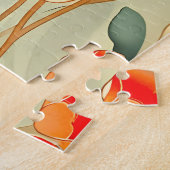 ヴィンテージポピーの花 ジグソーパズル (側面)