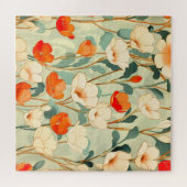 ヴィンテージポピーの花 ジグソーパズル (横)