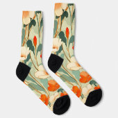 ヴィンテージポピーの花 ソックス (右)