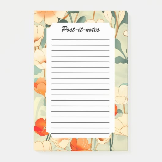ヴィンテージポピーの花 ポストイット (正面)