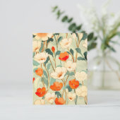 ヴィンテージポピーの花 案内ポストカード (スタンド正面)