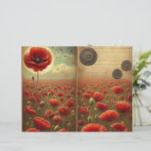 ヴィンテージポピースクラップブック紙 – シャビーシックフローラ (スタンド正面)