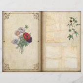 ヴィンテージポピービクトリアンズ植物誌ページ (正面)