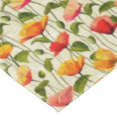 ヴィンテージポピーフラワーイエロー&オレンジ テーブルクロス (アングル)