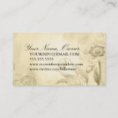 ヴィンテージポピー名刺 – Ephemeraフローラ 名刺 (裏面)