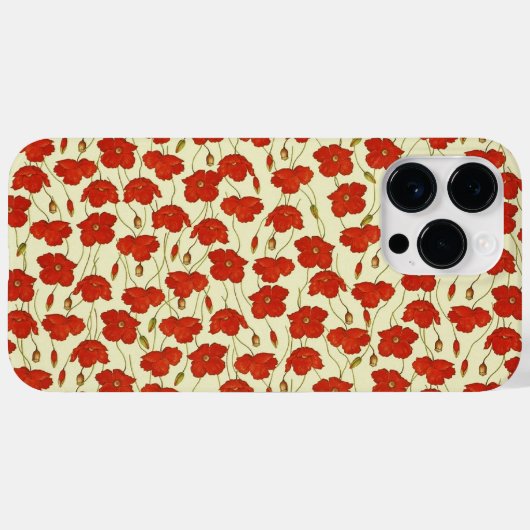 ヴィンテージポピー壁紙 Case-Mate iPhoneケース (裏面 (横))