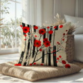 ヴィンテージポピー抽象芸術フローラ装飾用クッション クッション