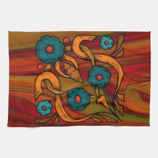 ヴィンテージポピー キッチンタオル (横)