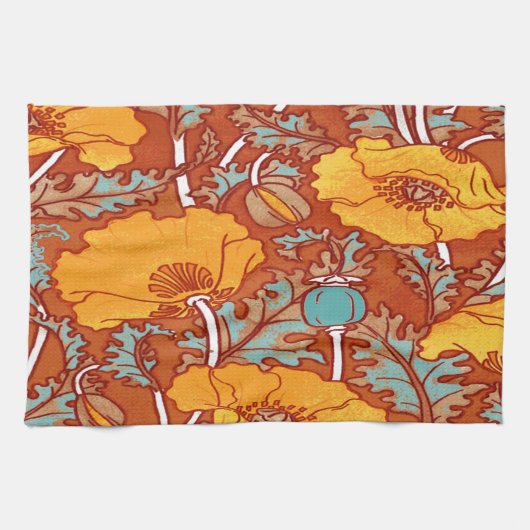 ヴィンテージポピー キッチンタオル (横)