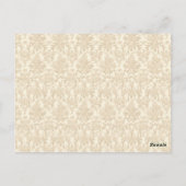 ヴィンテージポピー&ドラゴンフライ植物学エフェメラ ポストカード (裏面)