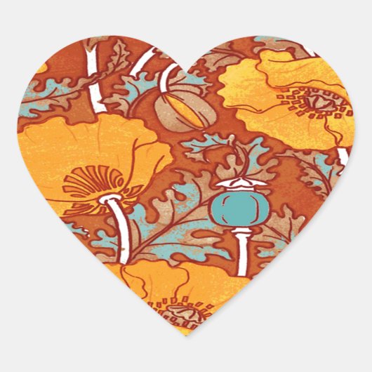 ヴィンテージポピー ハートシール (正面)