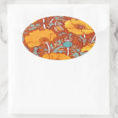 ヴィンテージポピー 楕円形シール (バッグ)