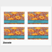 ヴィンテージポピー～長方形ステッカー 長方形シール (シート)