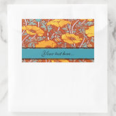 ヴィンテージポピー～長方形ステッカー 長方形シール (バッグ)