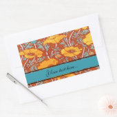 ヴィンテージポピー～長方形ステッカー 長方形シール (封筒)