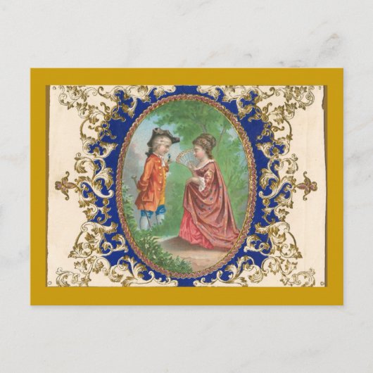 ヴィンテージポフランスのストカードデザイン ポストカード (正面)