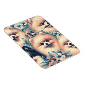 ヴィンテージポメラニア犬ドッグイラストレーション マグネット (右側)