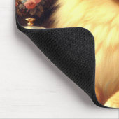 ヴィンテージポメラニア犬ド絵を描ッグ マウスパッド (コーナー)