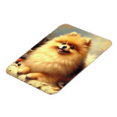ヴィンテージポメラニア犬ド絵を描ッグ マグネット (左側)