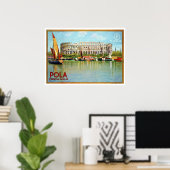 ヴィンテージポラ・プラのローマ演劇イタリアン旅行 ポスター (ホームオフィス)