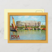 ヴィンテージポラ・プラのローマ演劇イタリアン旅行 ポストカード (正面/裏面)