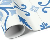 ヴィンテージポルトガルのアズレジョのタイル模様 ラッピングペーパー (ロールコーナー)