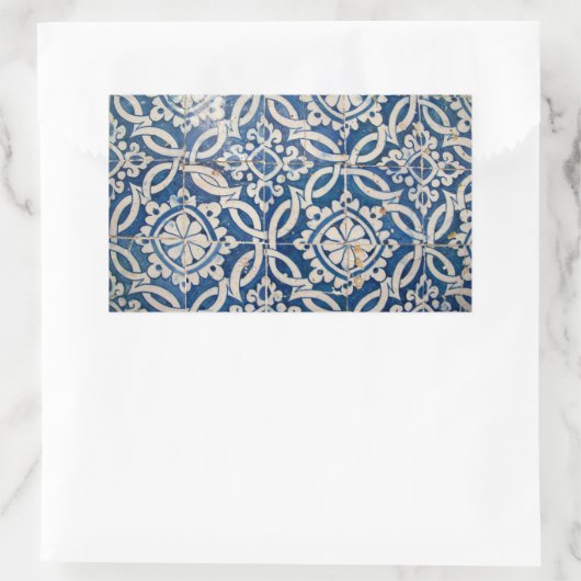 ヴィンテージポルトガルのアズレジョ 長方形シール (バッグ)