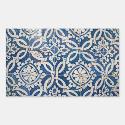 ヴィンテージポルトガルのアズレジョ 長方形シール (正面)
