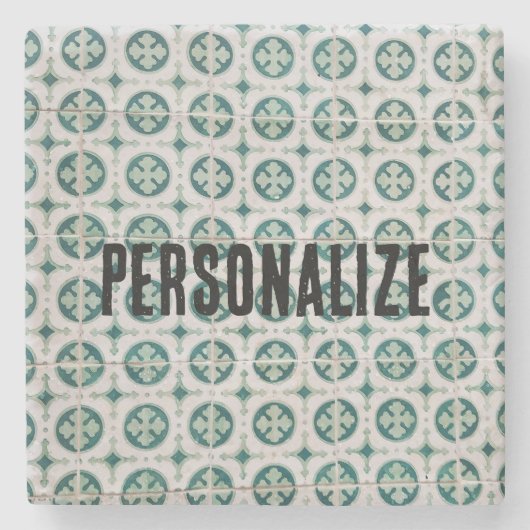 ヴィンテージポルトガルのタイル石コースター ストーンコースター (正面)