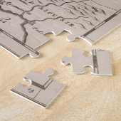 ヴィンテージポルトガルの地図(1680年代) ジグソーパズル (側面)