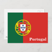 ヴィンテージポルトガル国旗の旅行観光 ポストカード (正面/裏面)