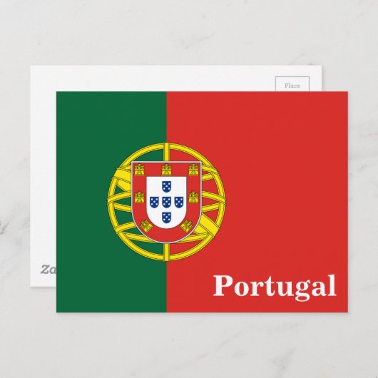 ヴィンテージポルトガル国旗の旅行観光 ポストカード (正面/裏面)
