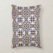 ヴィンテージポルトガル語アズレジョブルーイエローパターン アクセントクッション (正面(垂直))