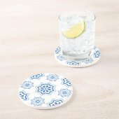 ヴィンテージポルトガル語アズレジョ青いタイル模様 コースター (側面)