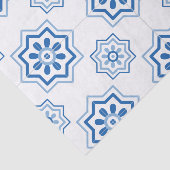 ヴィンテージポルトガル語アズレジョ青いタイル模様 薄葉紙 (詳細)