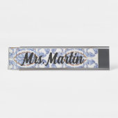 ヴィンテージポルトガル語タイル名プレート デスクネームプレート (正面)