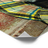 ヴィンテージポルトガル、ナザレ、漁師 ポスター (角)