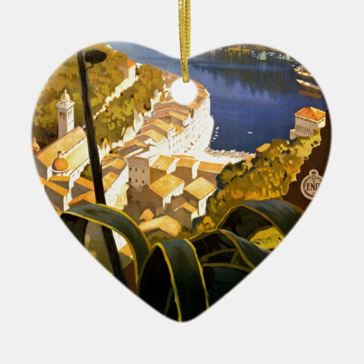 ヴィンテージポルトフィノイタリア セラミックオーナメント (正面)