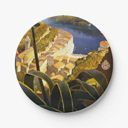 ヴィンテージポルトフィノイタリア ペーパープレート (正面)