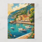ヴィンテージポルトフィノジェノヴァイタリア インビテーションポストカード (正面)