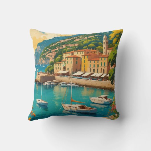 ヴィンテージポルトフィノジェノヴァイタリア クッション (裏面)