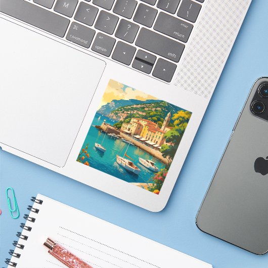 ヴィンテージポルトフィノジェノヴァイタリア シール (ノートパソコンとiPhone)