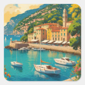 ヴィンテージポルトフィノジェノヴァイタリア スクエアシール (正面)