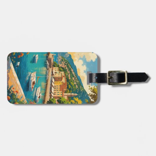 ヴィンテージポルトフィノジェノヴァイタリア ラゲッジタグ (正面横)