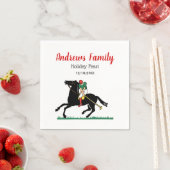 ヴィンテージポロプレーヤーオンポニー スタンダードカクテルナプキン (インサイチュ)