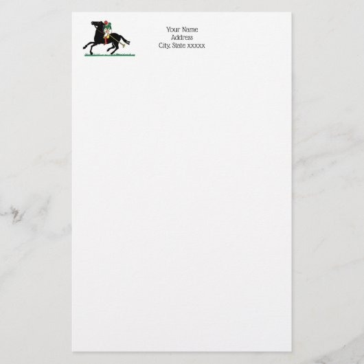 ヴィンテージポロプレーヤーオンポニー 便箋 (正面)