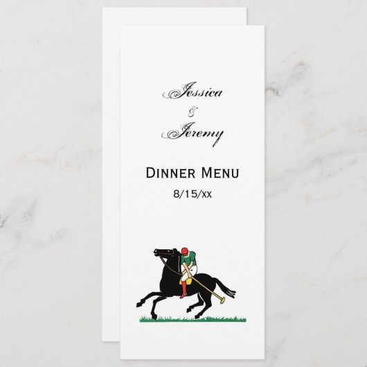 ヴィンテージポロプレーヤーオンポニー 招待状 (正面/裏面)