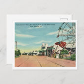 ヴィンテージポンチャートレインビーチニューオーリンズ ポストカード (正面/裏面)