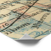 ヴィンテージポンチャートレイン湖の地図(1896) ポスター (角)