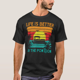 ヴィンテージポンツーンボートキャプテンオンザポンツーン Tシャツ